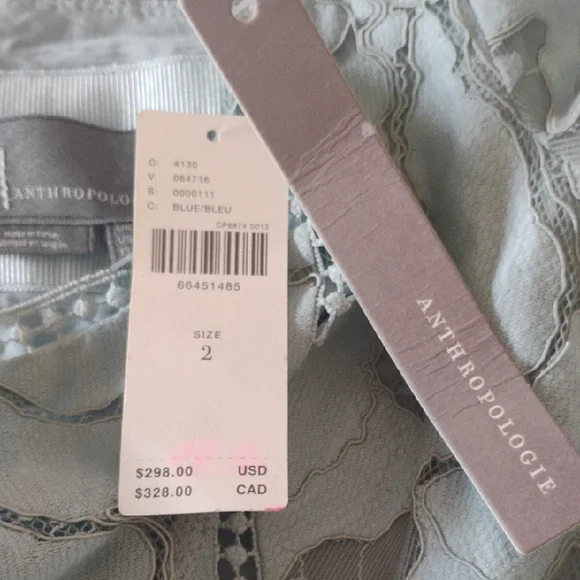 Anthropologie Light Sage Green Lace Midi Dress - Picture 4 of 4